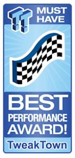 Tweaktown, Best performance award testlogo