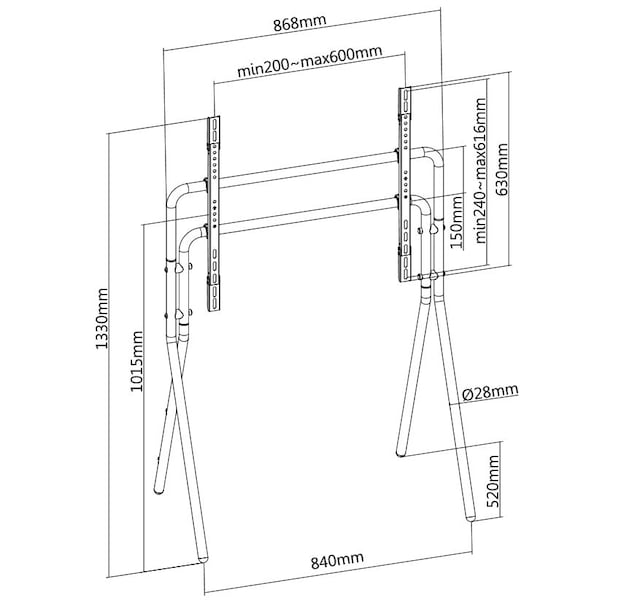 Strektegning med mål