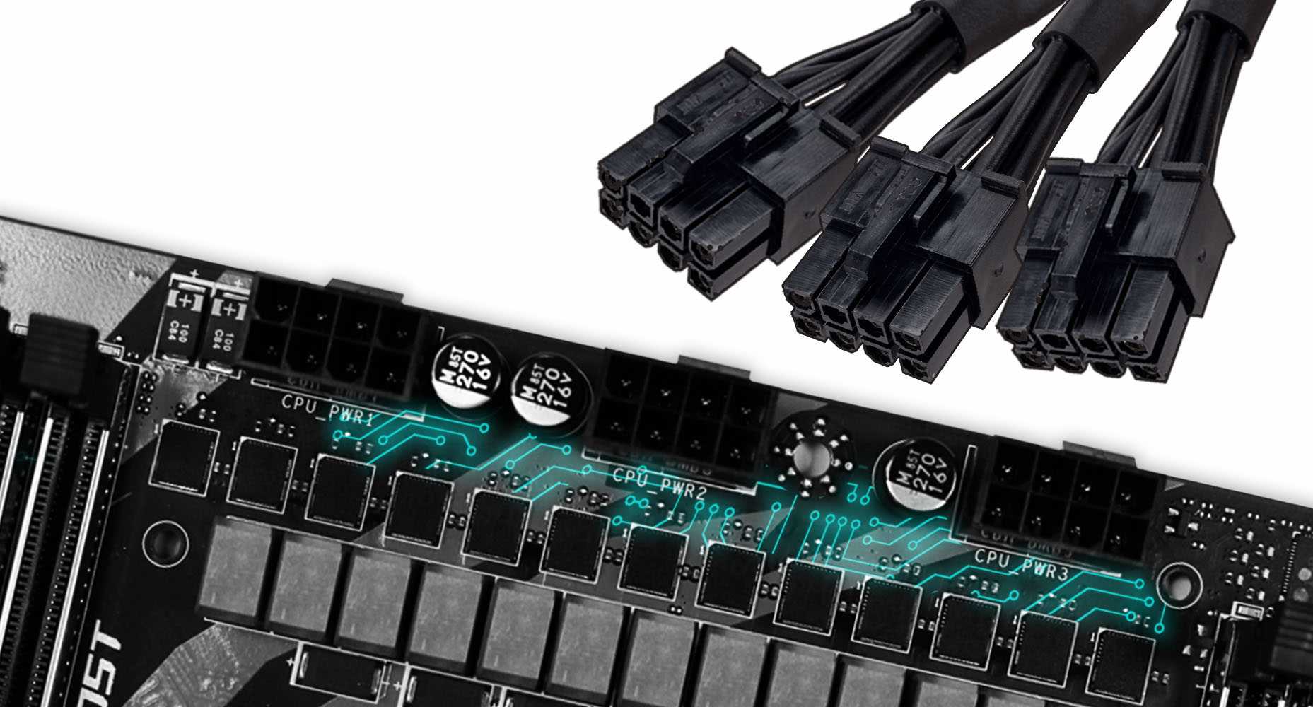 Triple 8 Pin Power Connectors Triple 8 Pin Power Connectors