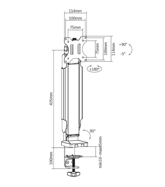 Strektegning med mål Strektegning med mål