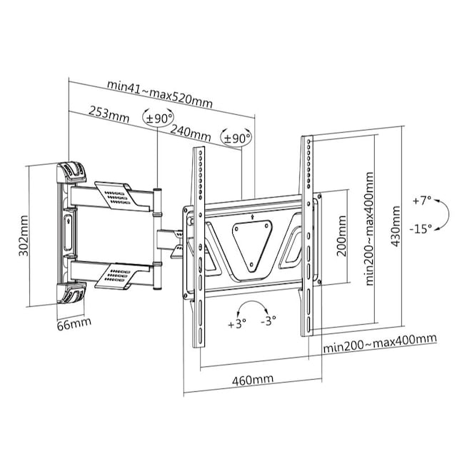 Strektegning med mål Strektegning med mål