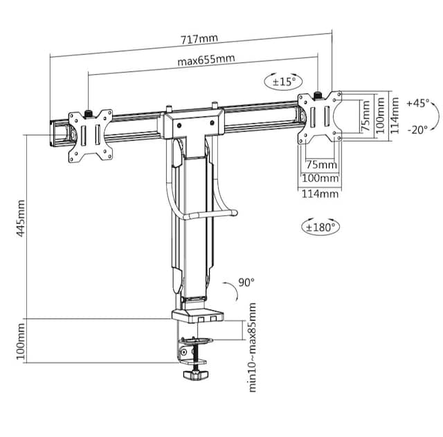 Strektegning med mål Strektegning med mål