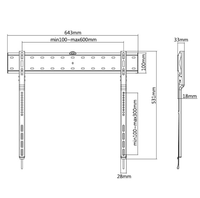 strektegning med mål