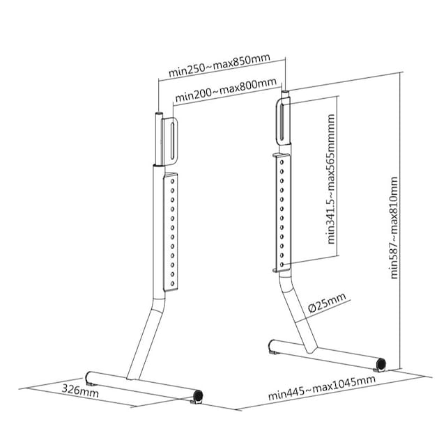 strektegning med mål