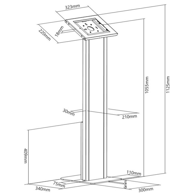 Strektegning med mål Strektegning med mål