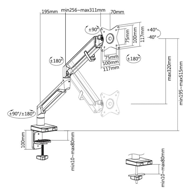 Strektegning med mål Strektegning med mål