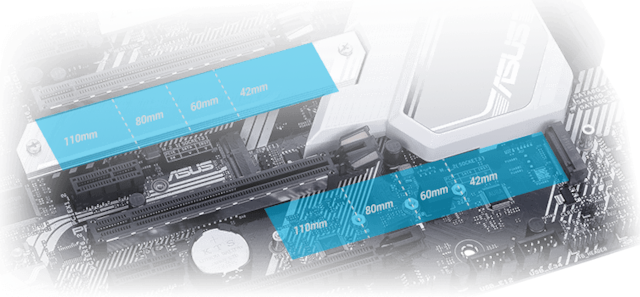Dual M.2 (up to 32 Gbps) Dual M.2 (up to 32 Gbps)