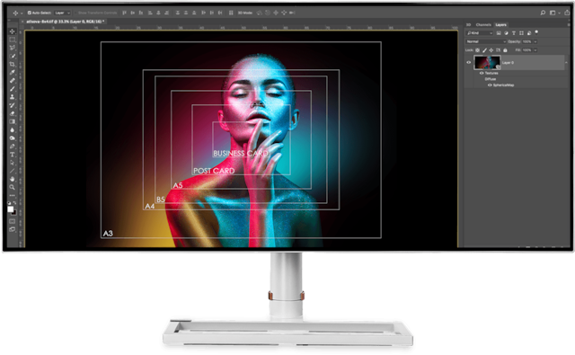 MSI 34" monitor Prestige PS341WU Intuitiv skjermassistanse MSI 34" monitor Prestige PS341WU Intuitiv skjermassistanse