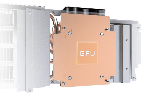 Stor kobberplate og varmerør Stor kobberplate og varmerør