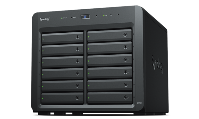 Synology NAS DX1215 12-brønns utvidelsesenhet Synology NAS DX1215 12-brønns utvidelsesenhet