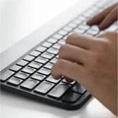 Keyboard being used Keyboard being used