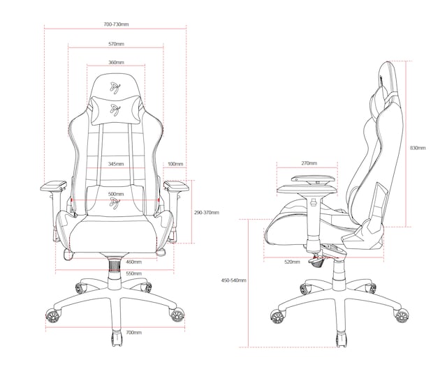Arozzi Verona Signature Soft Fabric mål Arozzi Verona Signature Soft Fabric mål