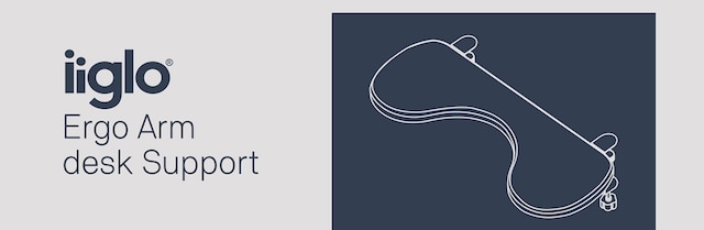 iiglo Armstøtte til skrivebord banner iiglo Armstøtte til skrivebord banner