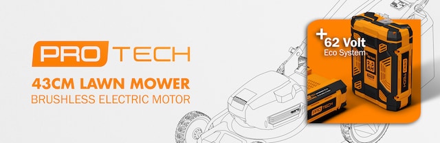 Protech børsteløs gressklipper med batteri