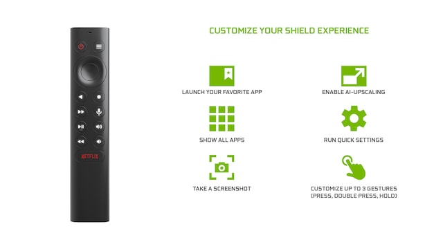 Fjernkontroll til Shield