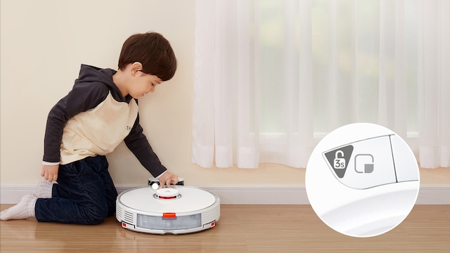 Roborock S7 har barnesikring Roborock S7 har barnesikring