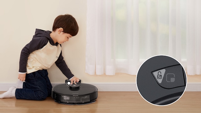 Roborock S7 har barnesikring Roborock S7 har barnesikring