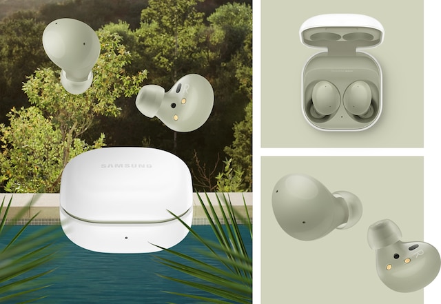 Galaxy Buds2 holder deg tilkoblet med høy komfort hele dagen Galaxy Buds2 holder deg tilkoblet med høy komfort hele dagen