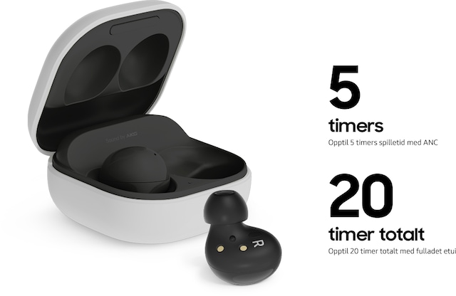 5 timers spilletid med ANC, 20 timer totalt 5 timers spilletid med ANC, 20 timer totalt