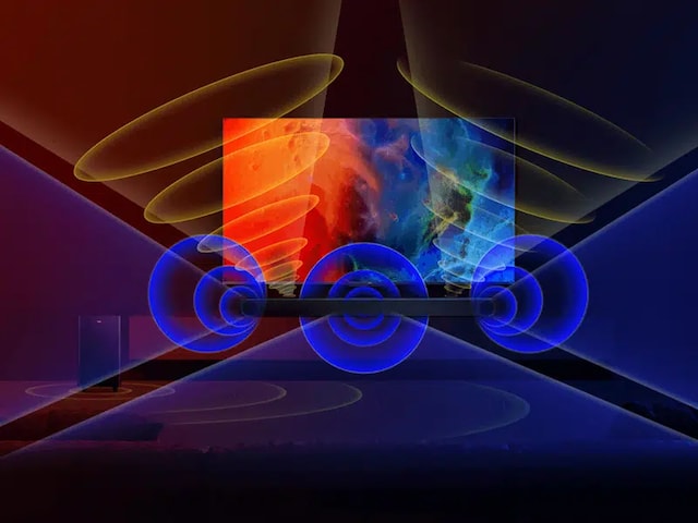 Immersive, moving audio flows all around you Immersive, moving audio flows all around you