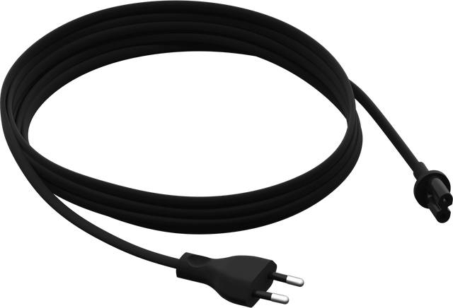 Sonos strømkabel I, Svart 3,5m