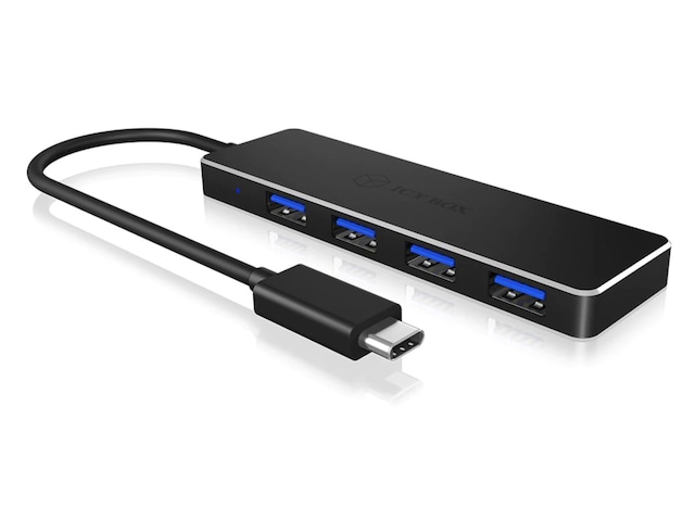 Icy Box USB-C til 4x USB 3.0 Type-A-hub, superslank Icy Box USB-C til 4x USB 3.0 Type-A-hub, superslank