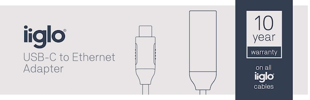 iiglo USB-C-til-Ethernet RJ45-adapter