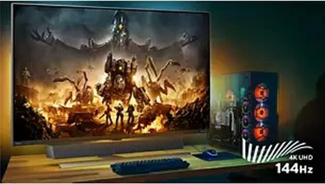 Phillips 4K 144hz big screen gaming Phillips 4K 144hz big screen gaming
