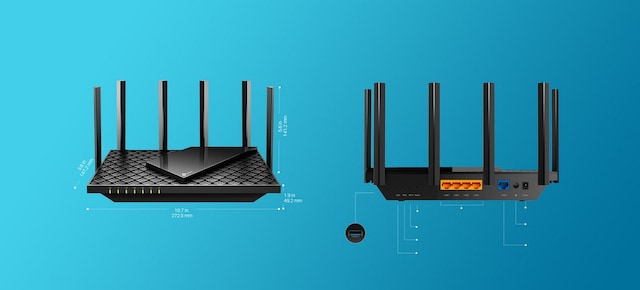 TP Link dimensjon og porter TP Link dimensjon og porter