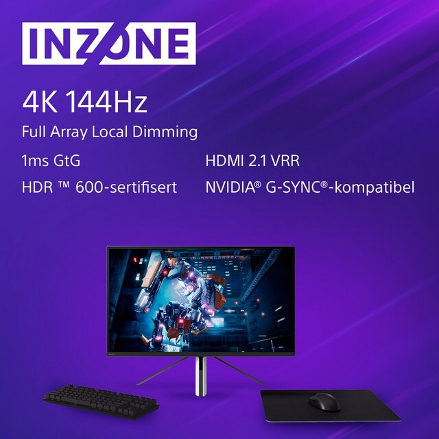 Sony 27" 4K gamingskjerm 27M90