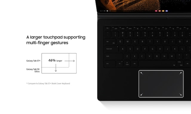 Larger touchpad Larger touchpad