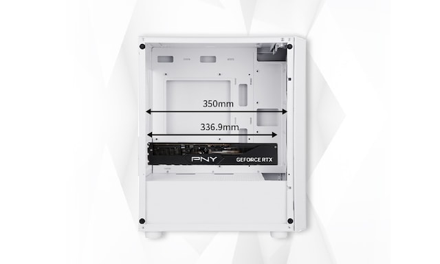 Optimalisert størrelse og kabinettkompatibilitet Optimalisert størrelse og kabinettkompatibilitet