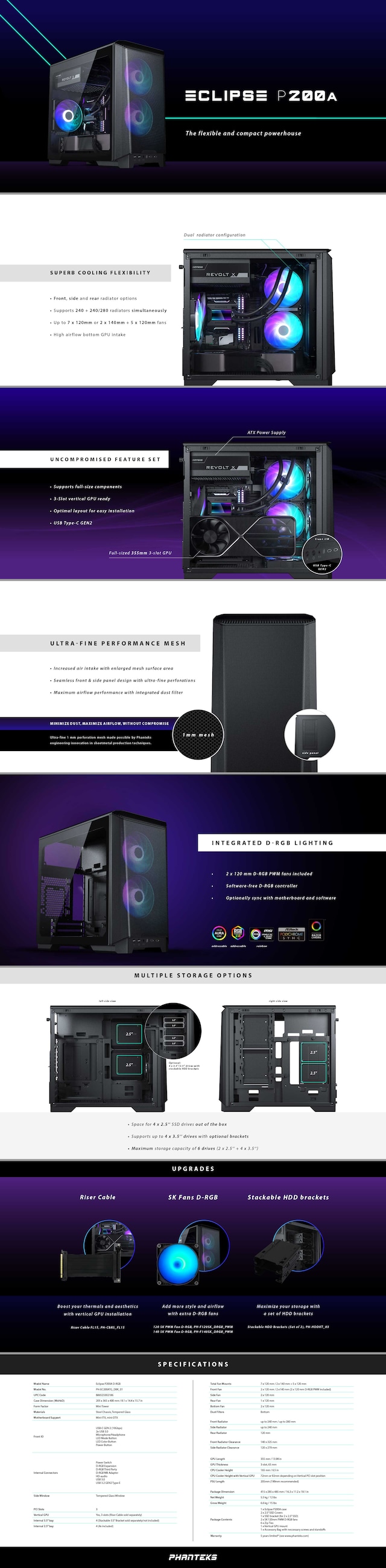 Phanteks Eclipse P200A DRGB Phanteks Eclipse P200A DRGB