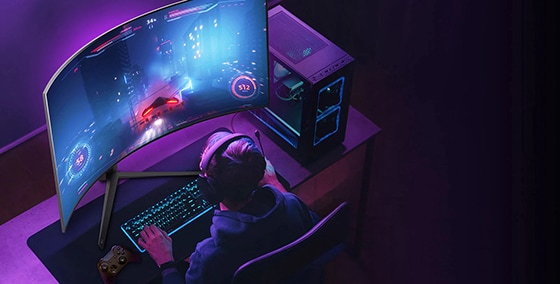 LG 45" UltraGear buet gamingskjerm 45GR95QE LG 45" UltraGear buet gamingskjerm 45GR95QE