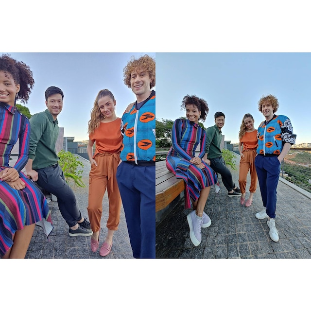 Få med mer i bildet når bildefeltet utvides til 50 MP oppløsning med ultravidvinkelobjektivet. Få med mer i bildet når bildefeltet utvides til 50 MP oppløsning med ultravidvinkelobjektivet.