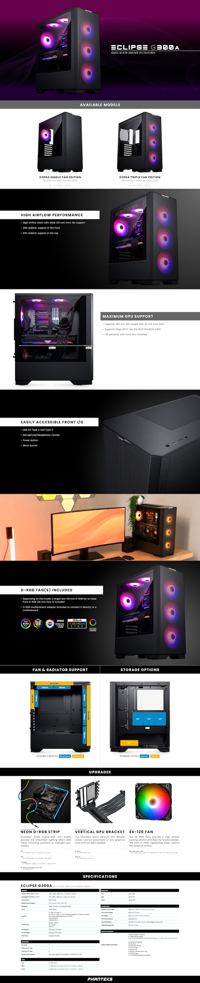 Phanteks Eclipse G300 Air Phanteks Eclipse G300 Air