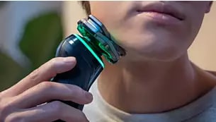 Justerer seg etter ansiktskonturene Justerer seg etter ansiktskonturene