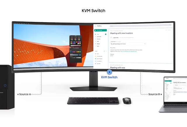 Innebygd KVM-svitsj. Innebygd KVM-svitsj.