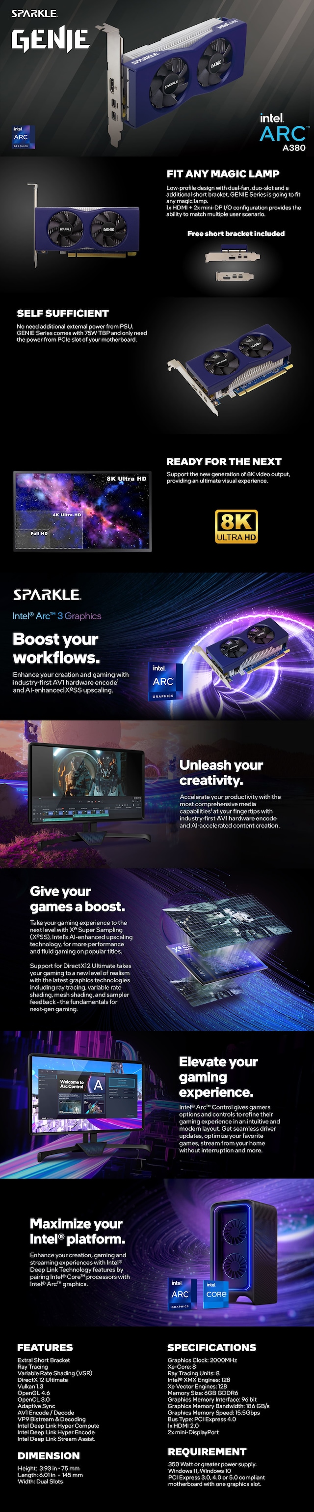 Sparkle Intel Arc A380 Genie Sparkle Intel Arc A380 Genie