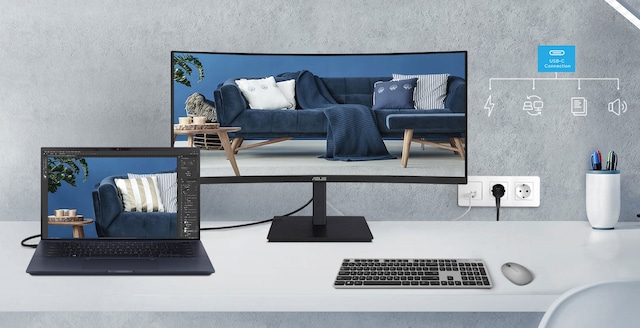 ASUS 34" buet skjerm VA34VCPSN ASUS 34" buet skjerm VA34VCPSN