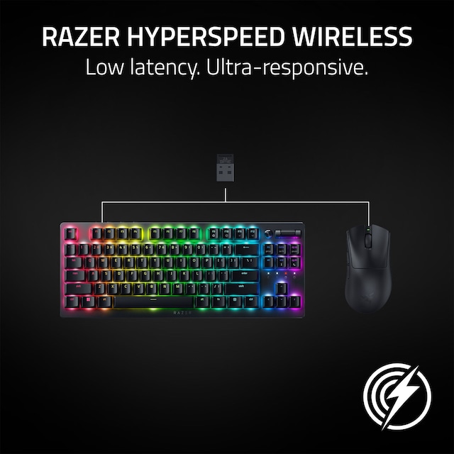 Razer™ optiske musebrytere Gen-3 Uovertruffen holdbarhet og hastighet. Få gleden av pålitelighet og hastighet som overgår alle andre, fra en livssyklus på 90 millioner klikk uten dobbeltklikkproblemer, til en voldsom aktivering på 0,2 ms uten forsinkelser. Razer™ Focus X 26K optisk sensor Uovertruffen presisjon og respons. Få gleden av responsiv, pikselnøyaktig sikting med en sensor som feilfritt sporer bevegelsene dine med 99,4 % oppløsningsnøyaktighet og 26 K DPI. Razer™ optiske musebrytere Gen-3 Uovertruffen holdbarhet og hastighet. Få gleden av pålitelighet og hastighet som overgår alle andre, fra en livssyklus på 90 millioner klikk uten dobbeltklikkproblemer, til en voldsom aktivering på 0,2 ms uten forsinkelser. Razer™ Focus X 26K optisk sensor Uovertruffen presisjon og respons. Få gleden av responsiv, pikselnøyaktig sikting med en sensor som feilfritt sporer bevegelsene dine med 99,4 % oppløsningsnøyaktighet og 26 K DPI.