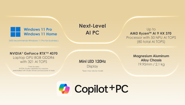 MSI Creator A16 AI+ 16" bærbar PC MSI Creator A16 AI+ 16" bærbar PC