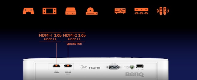 benq_TK700 dubbel HDMI 2.0b-anslutning och kompatibel med PS5, Xbox Series X och andra konsoler benq_TK700 dubbel HDMI 2.0b-anslutning och kompatibel med PS5, Xbox Series X och andra konsoler
