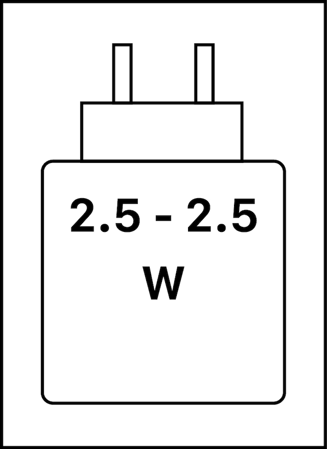 2,5-2,5W effective charging
