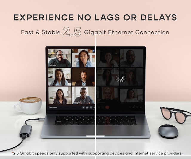 Opptil 10 Gbps for raske dataoverføringer og 2,5 Gigabit Ethernet for raske filnedlastinger