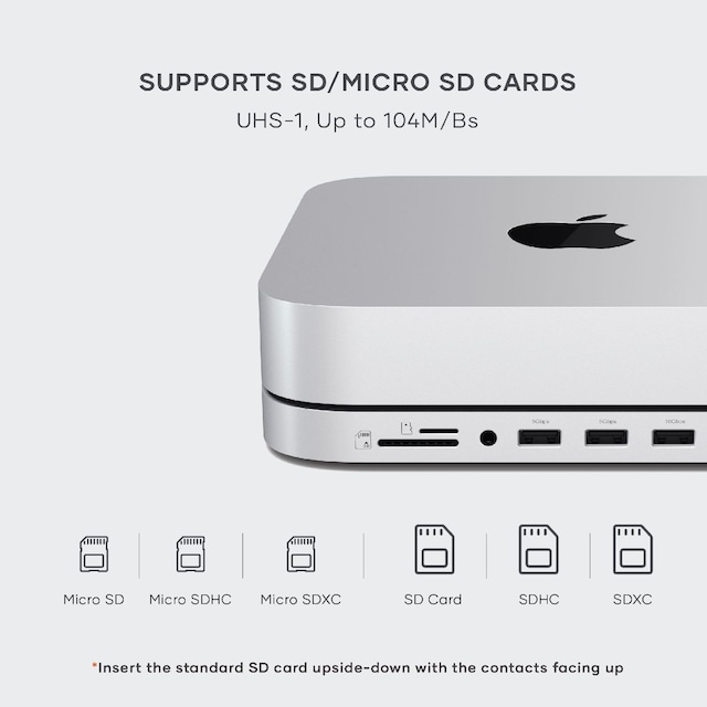 Støtter SD/microSD-kort Støtter SD/microSD-kort